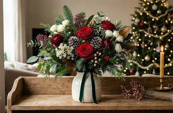 christmas flower arrangement